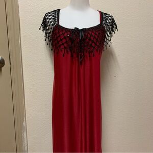 Red sleep dress nightgown sexy dress size medium